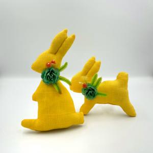 Зайці тканинні великі 2 шт. Жовті.