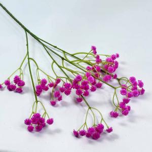 Гілка гіпсофіли силіконова. 60 см. Малиновий.