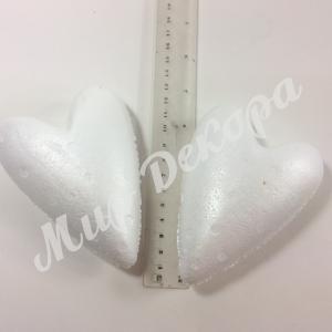  Сердце пенопластовое 3D  11 см.  10 шт.