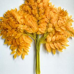 Листя гліциніії. 12 шт. 70 см. Жовтий.